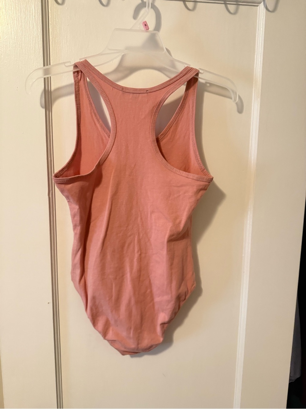 Ambiance Dusty Rose Racerback Ribbed Bodysuit - Picture 2 of 3